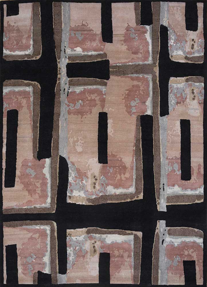 Sthir,Ebony/Ebony Hand Knotted Rugs