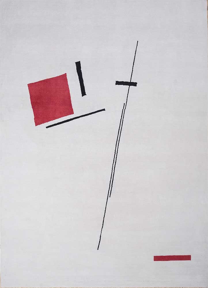 Sthir, Hand Knotted Bamboo Silk Wool Rug