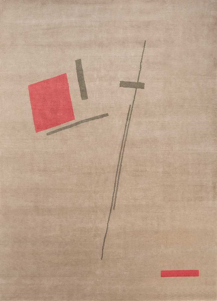 Sthir, Hand Knotted Bamboo Silk Wool Rug