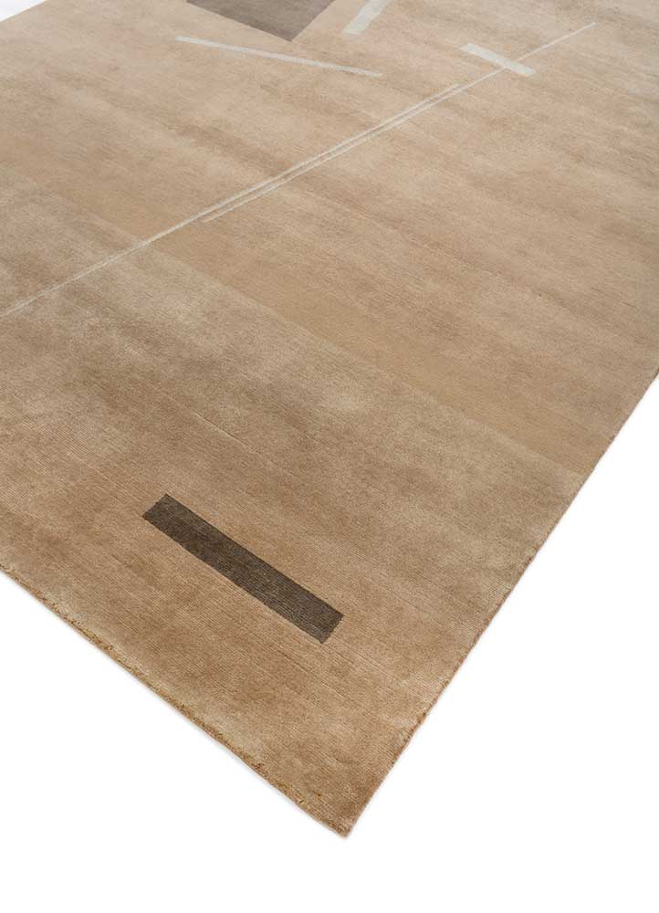 Sthir, Hand Knotted Bamboo Silk Wool Rug