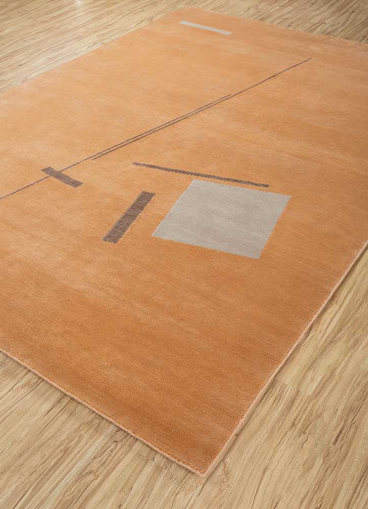 Sthir, Hand Knotted Bamboo Silk Wool Rug