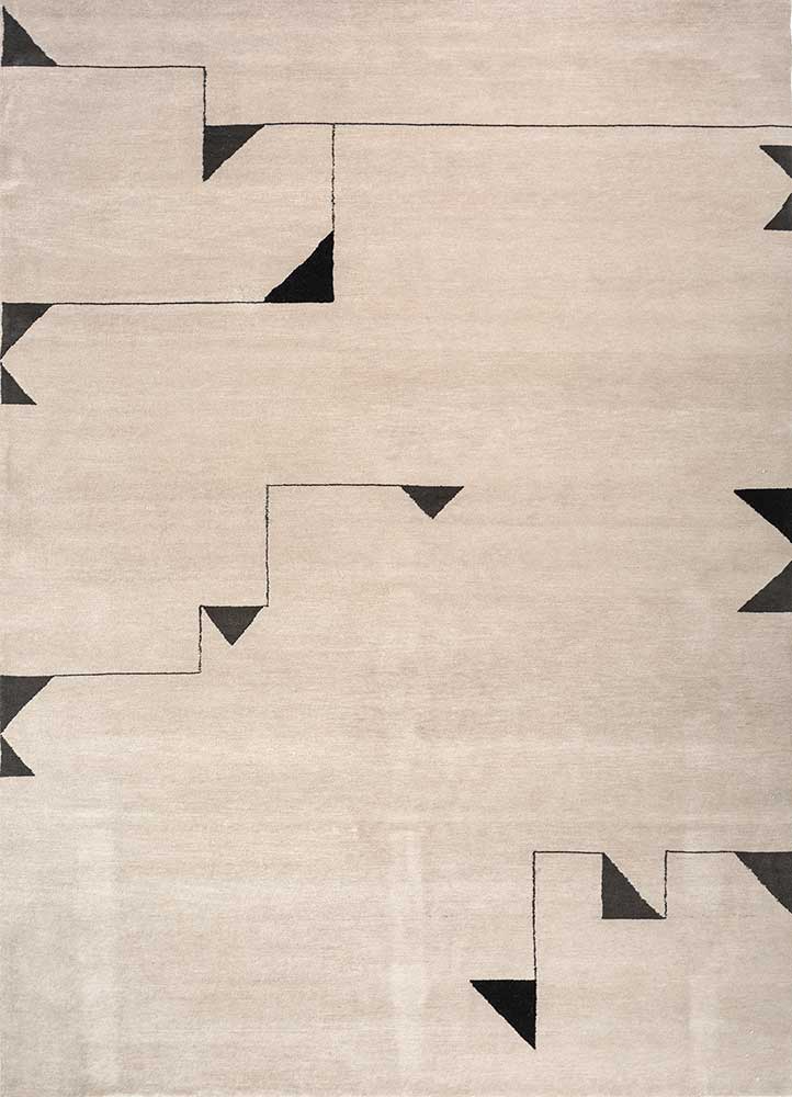 Classic Gray/Black Olive Hand Knotted Bamboo Silk Wool Rug