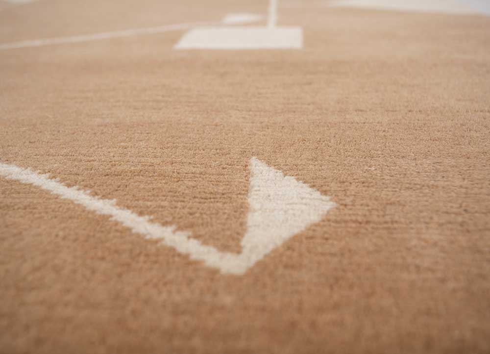 Sthir,Indian Tan/Linen White Hand Knotted Heriz Rugs