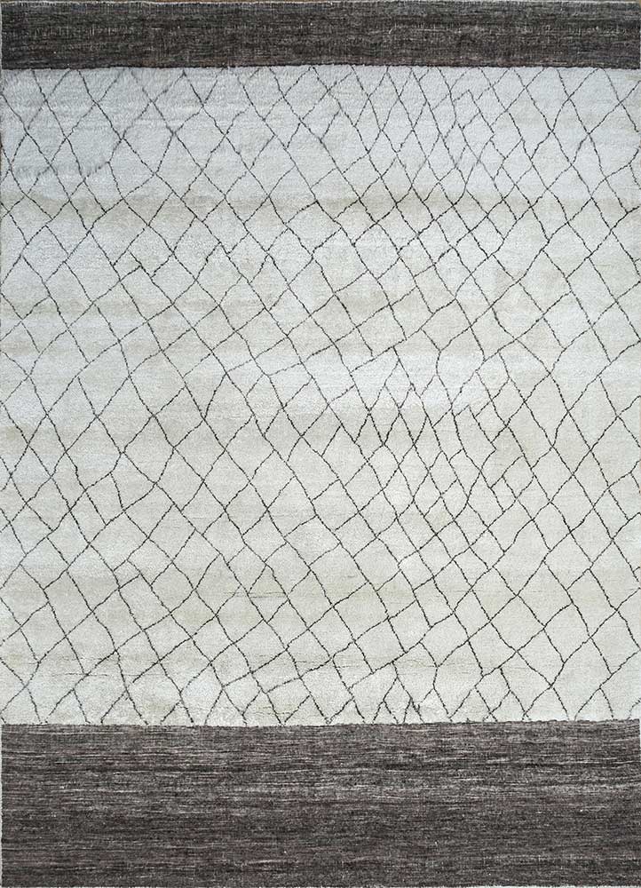 Zuri Undyed White Hand Knotted Rugs