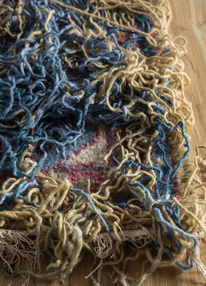 Savana Bright Gold/Ink Blue Hand Knotted Ethical Rugs