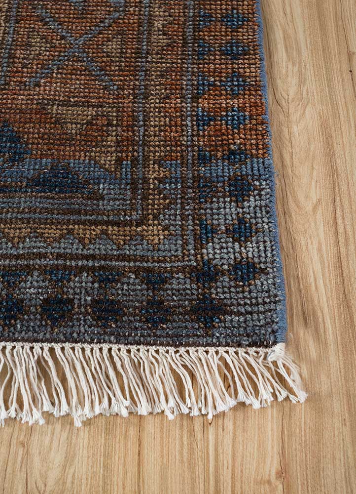 Navy/Rust High-Quality Hand Knotted Heriz Rugs