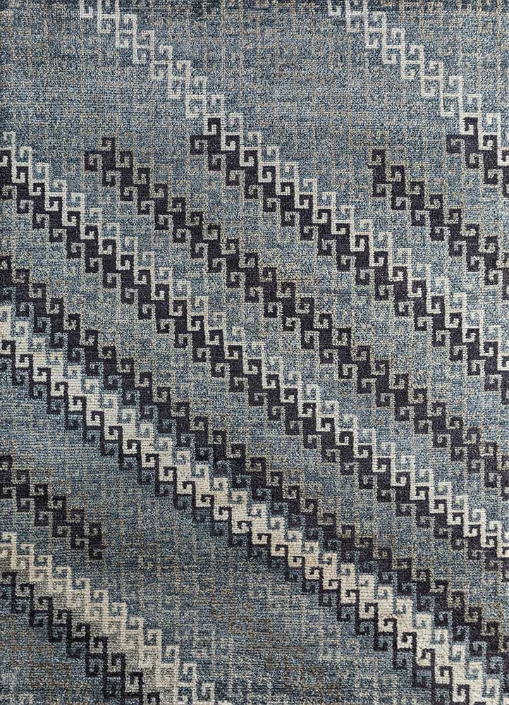 Savana Orion Blue/Medium Taupe Wool Hand Knotted Rugs