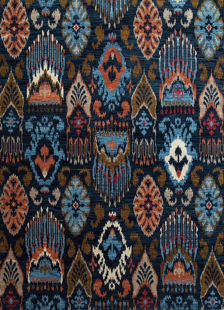 Savana Navy/Dark Taupe Hand Knotted Rugs