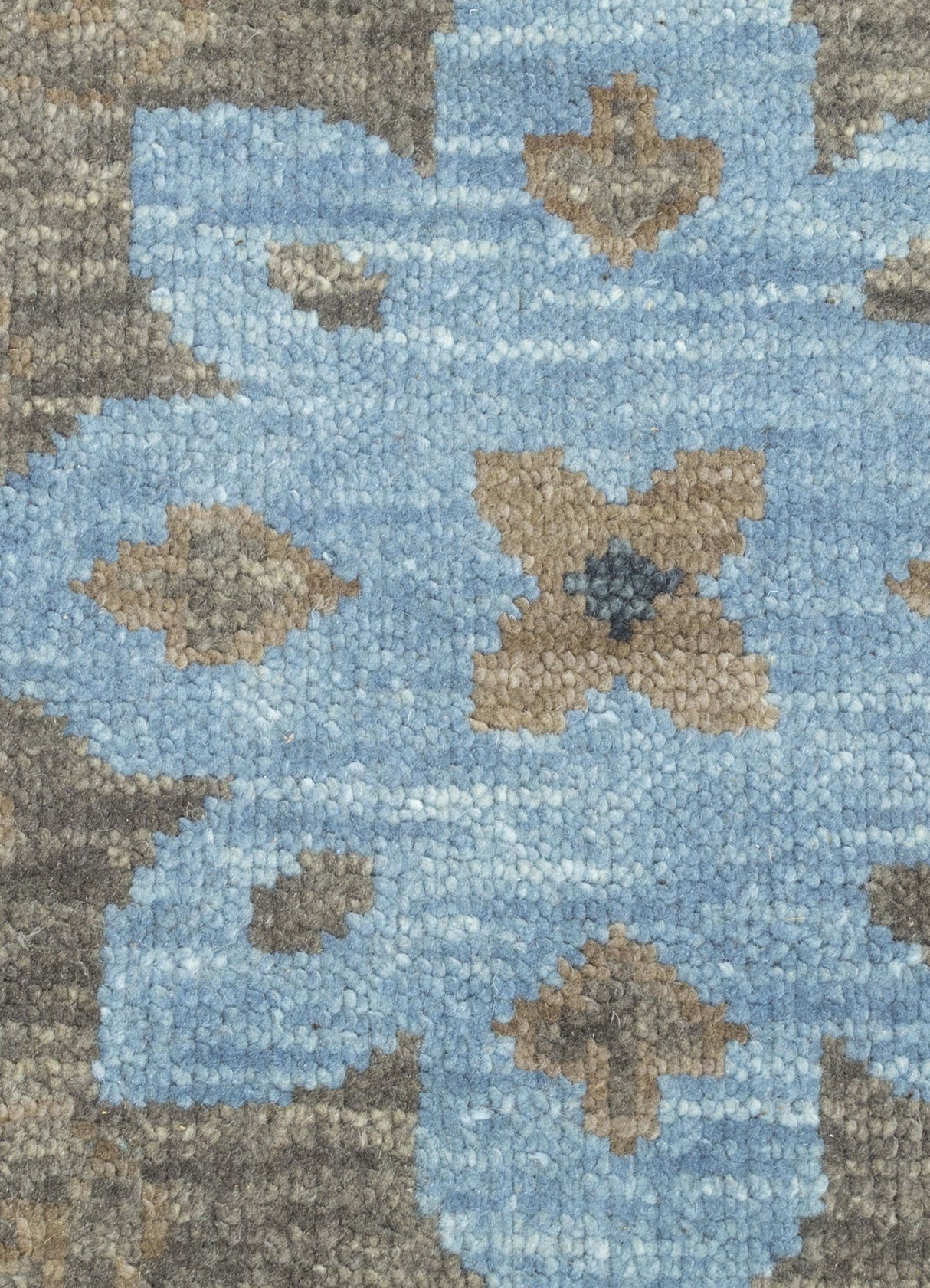 Milky Blue/Deep Blue Hand Knotted Heriz Rugs
