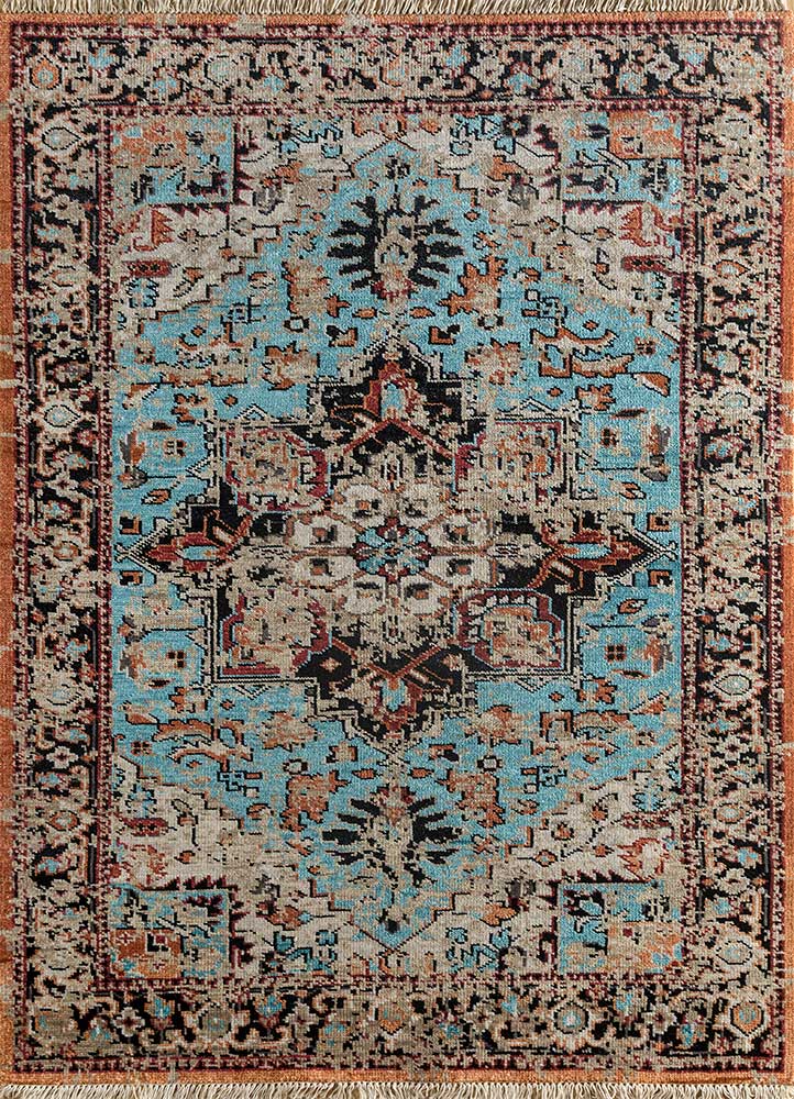 Savana Capri/Ebony Hand Knotted Traditional Rugs