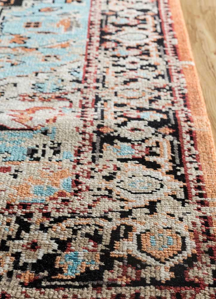 Savana Capri/Ebony Hand Knotted Traditional Rugs