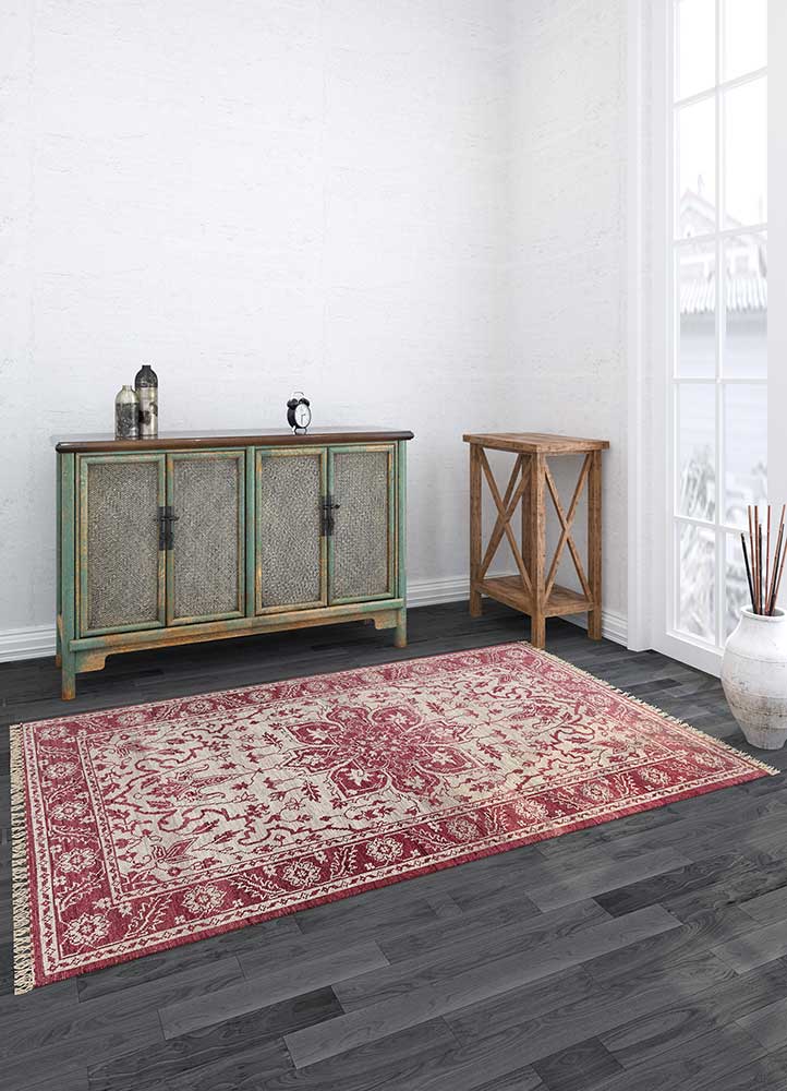 Savana Vintage Claret/Silver Hand Knotted Rugs