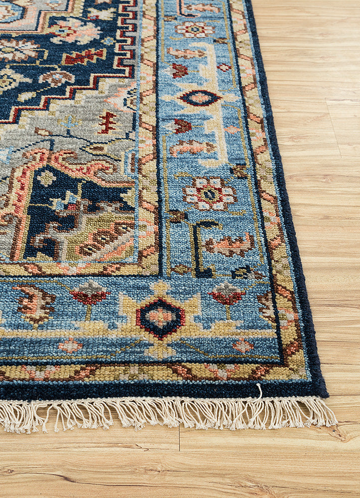 Savana Hand knotted Multi Color Rugs Transitional