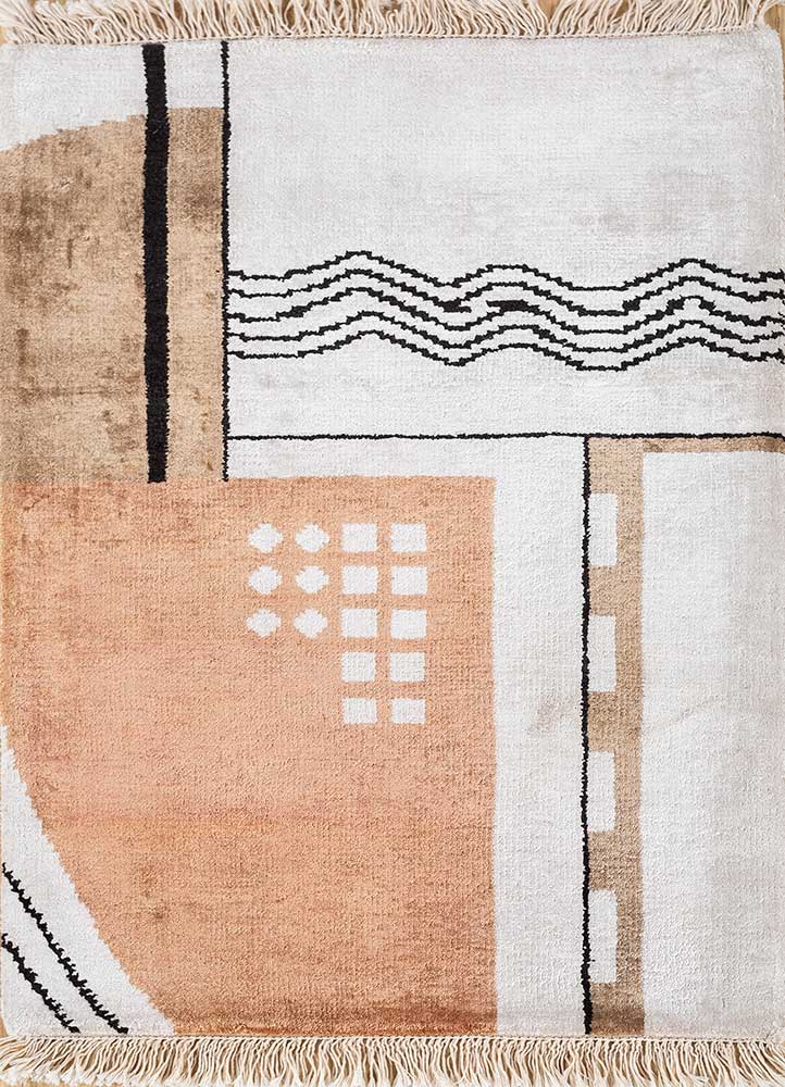 Sthir,White/White Hand Hnotted Heriz Rugs