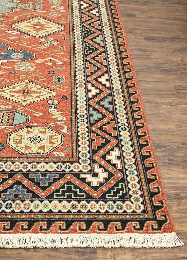 Navajo red/ebony hand knotted Rugs