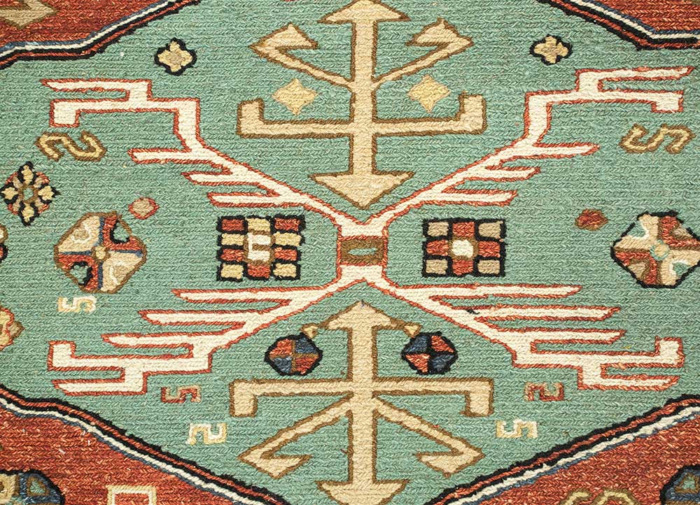 Navajo red/ebony hand knotted Rugs