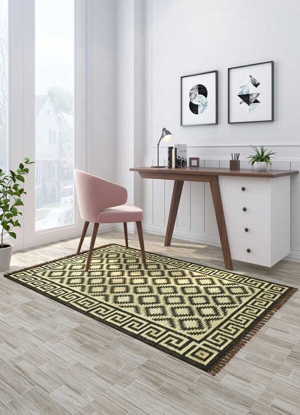 Handbraided Flatweave Kilim Rug, Jute Kilim Saratoga Rug