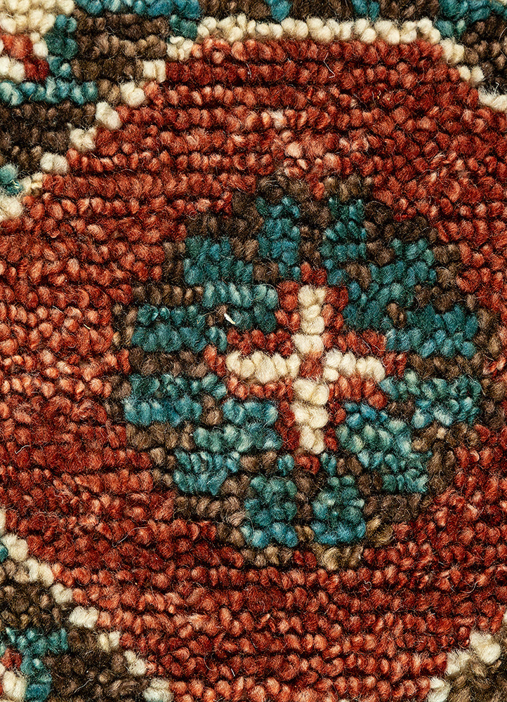 Savana Medium Ruby/Navy Blue Hand Knotted Rugs