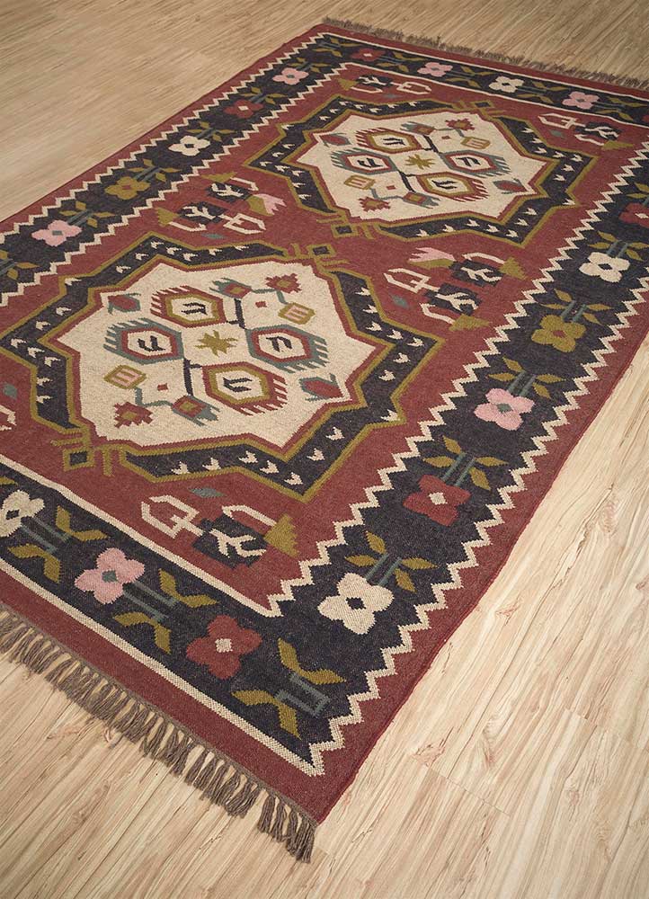Hand Woven Kilim Rugs, Jute Kilim Wilmette Rug
