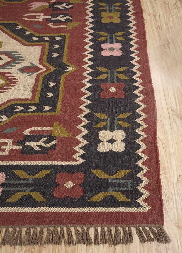 Hand Woven Kilim Rugs, Jute Kilim Wilmette Rug