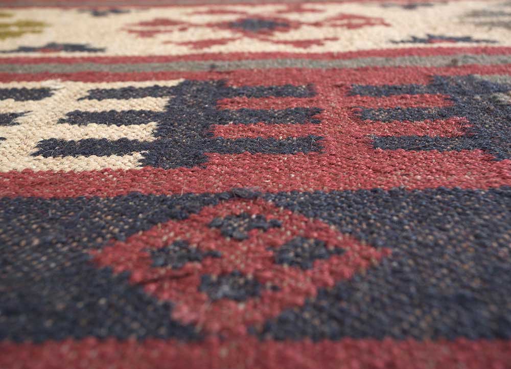 Kilim Area Rug, Jute Kilim Short Hills Rug