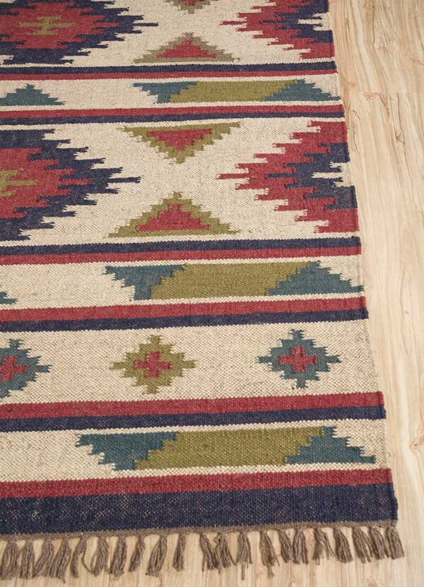 Boho Wool Jute Kilim Rug Brookmont Rug