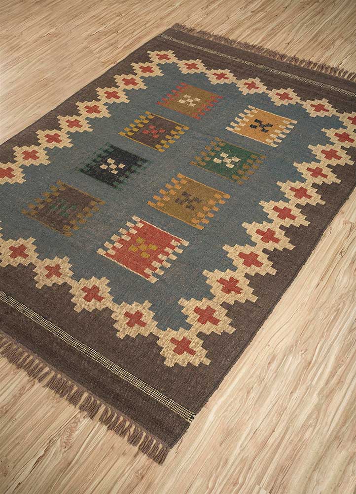 Turkish Kilim Rugs, Multicolor Jute Kilim Wellesley Rug