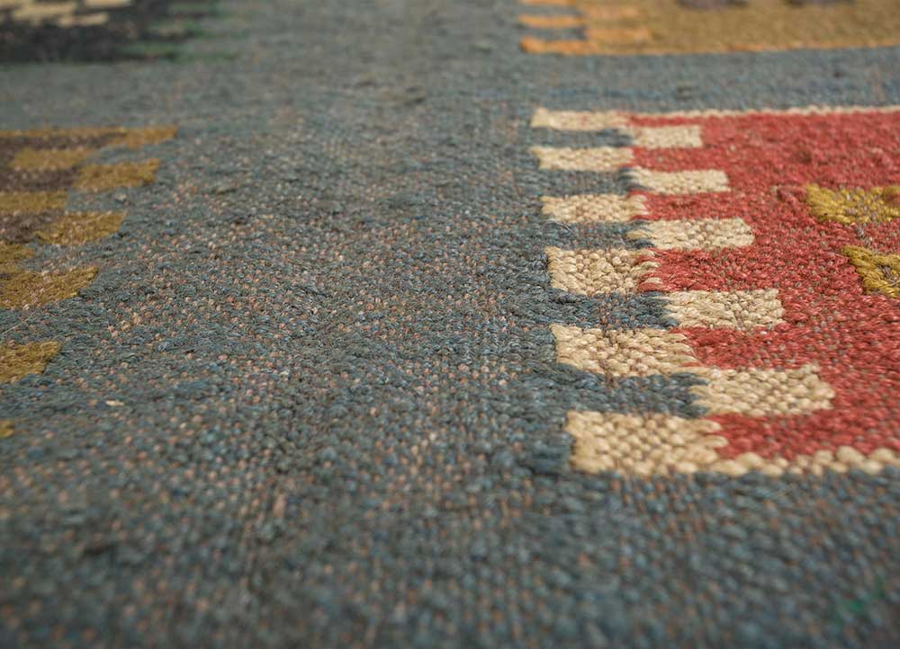 Turkish Kilim Rugs, Multicolor Jute Kilim Wellesley Rug