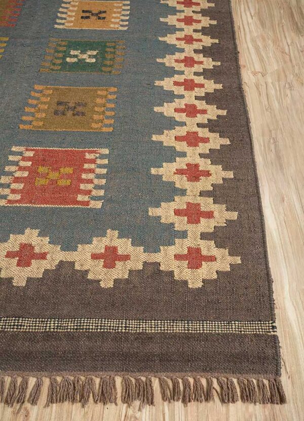 Turkish Kilim Rugs, Multicolor Jute Kilim Wellesley Rug