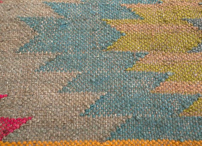 Wool Jute Kilim Flatweave Handmade Rug