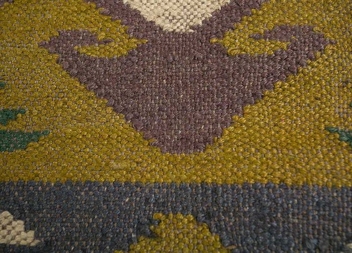 Handmade Kilim Rugs, Orange And Turquoise Jute Kilim Wellesley Rug