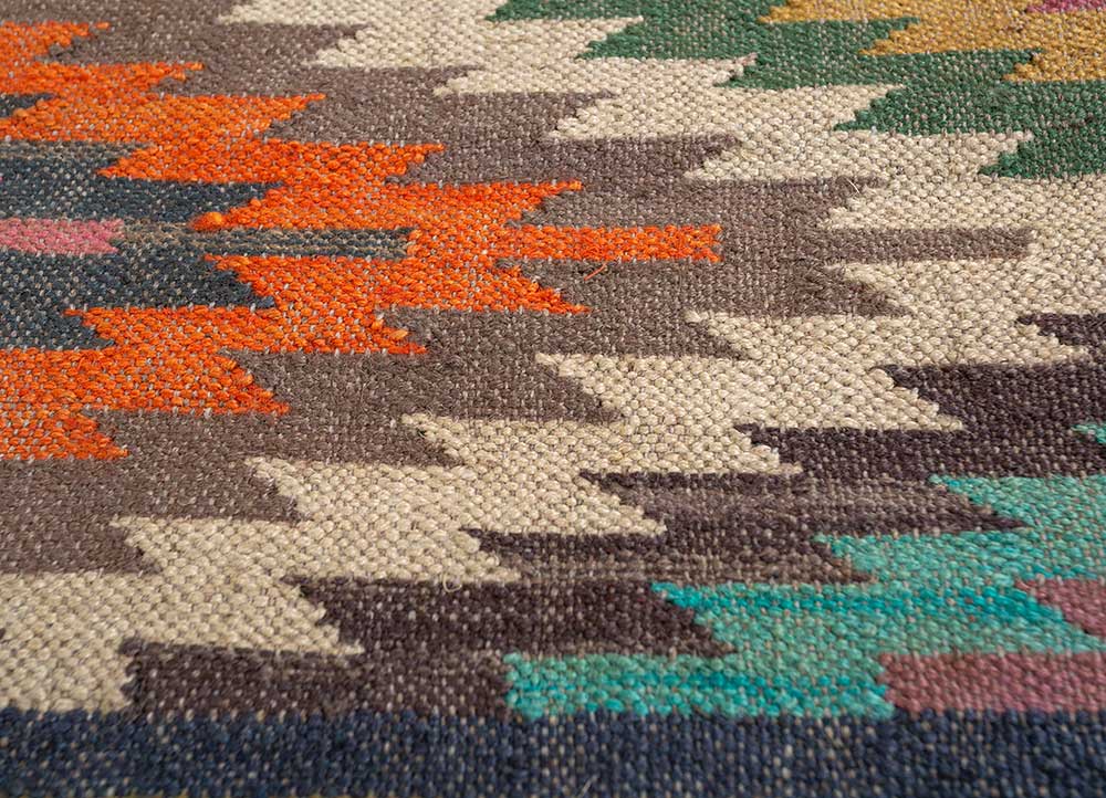 Boho Wool Jute Kilim Rug, Jute Kilim West Field Rug