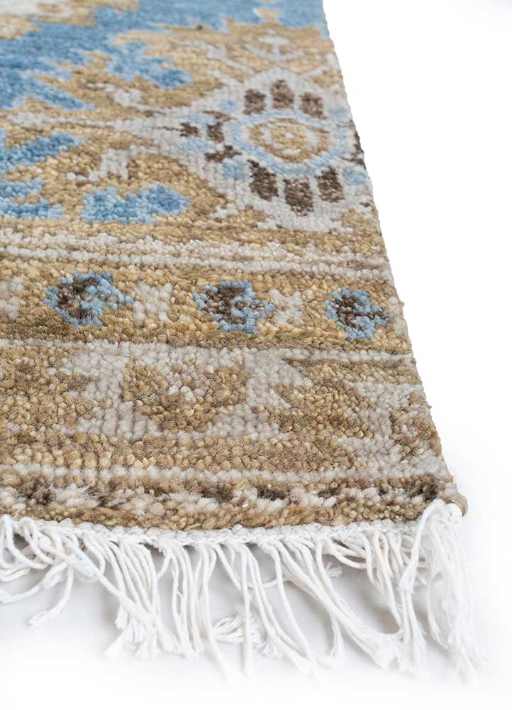 Savana Spice Brown/Aegean Blue Hand Knotted Traditional Rugs