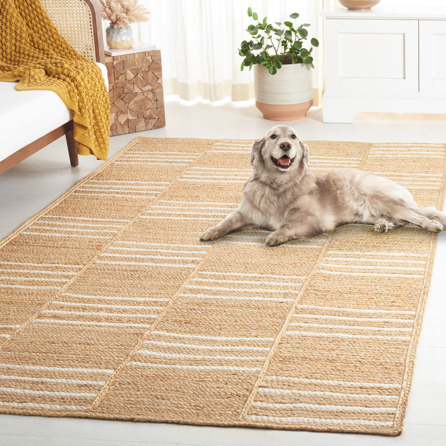 Natural Fiber Jute Rug – Handmade Farmhouse Style Floor Decor