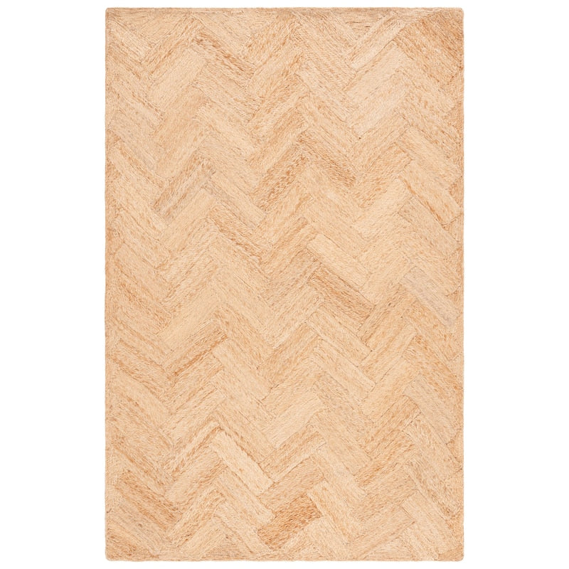 Handmade Natural Fiber Chevron Jute Rug