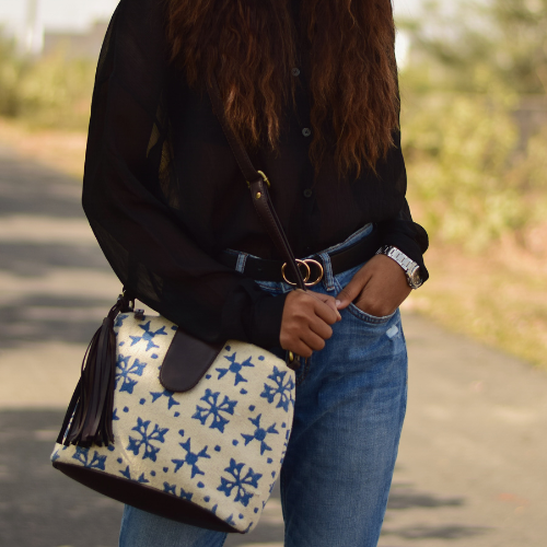 Blue Bustle Siling Bag,Eco-Friendly Cotton Bags