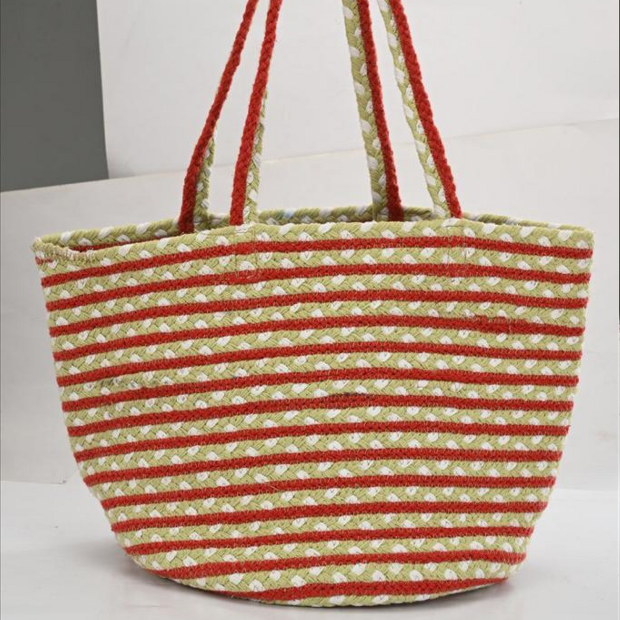Natural jute storage bags, Braided Jute Bag