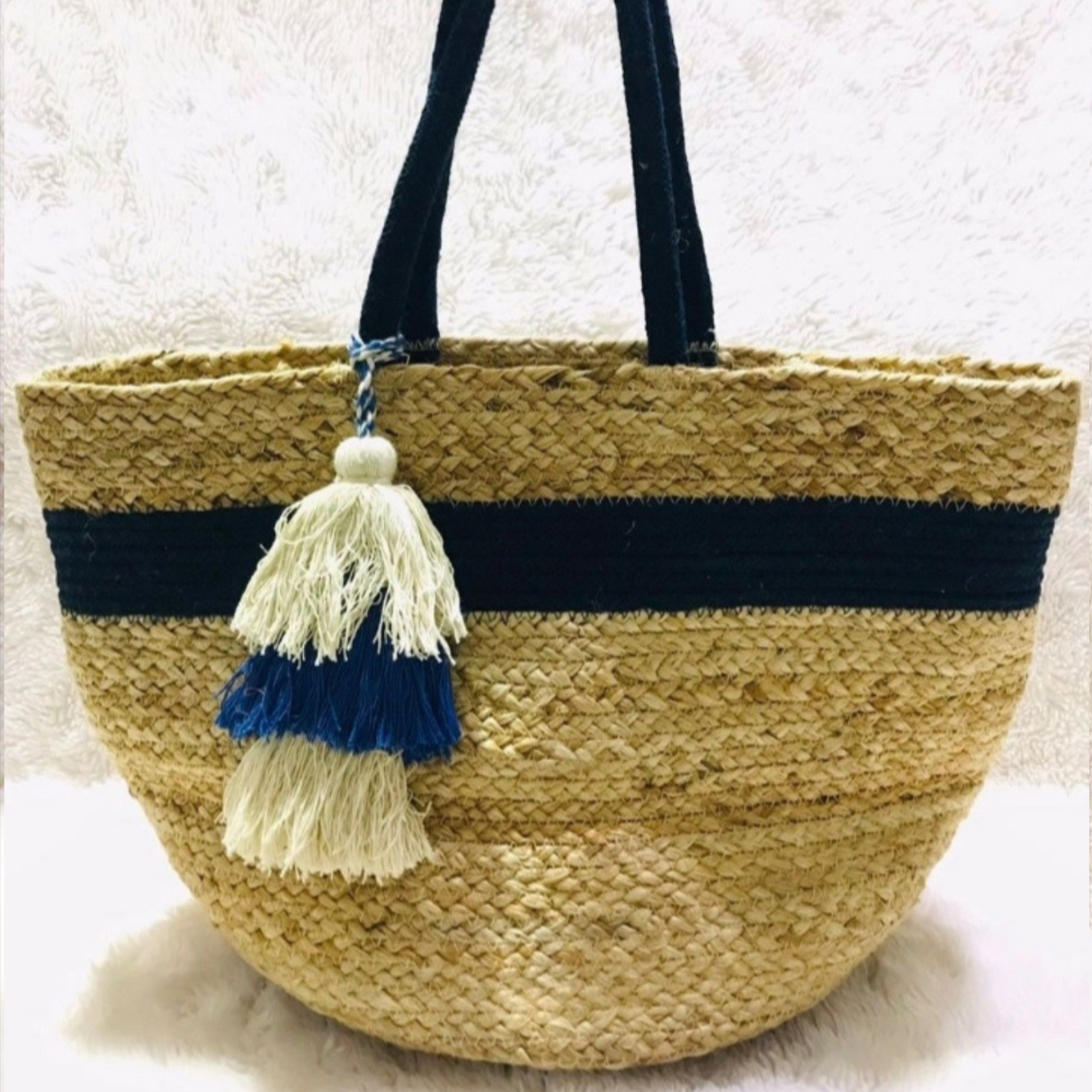 Braided Jute & Cotton Hand Bag | Women's Tote Shoulder Bag