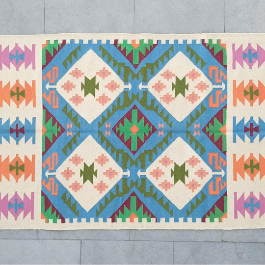 Kilim Flatweave Rug Handmade Sofa Floor Decorative Rug