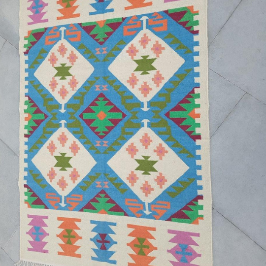 Kilim Flatweave Rug Handmade Sofa Floor Decorative Rug