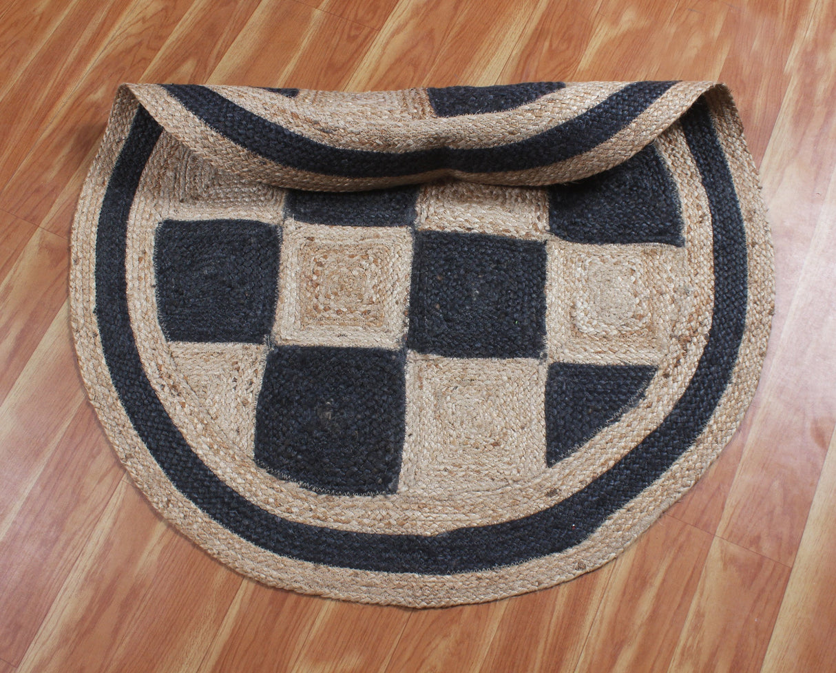 Round Natural Jute Rug – Braided Woven Handmade Area Carpet