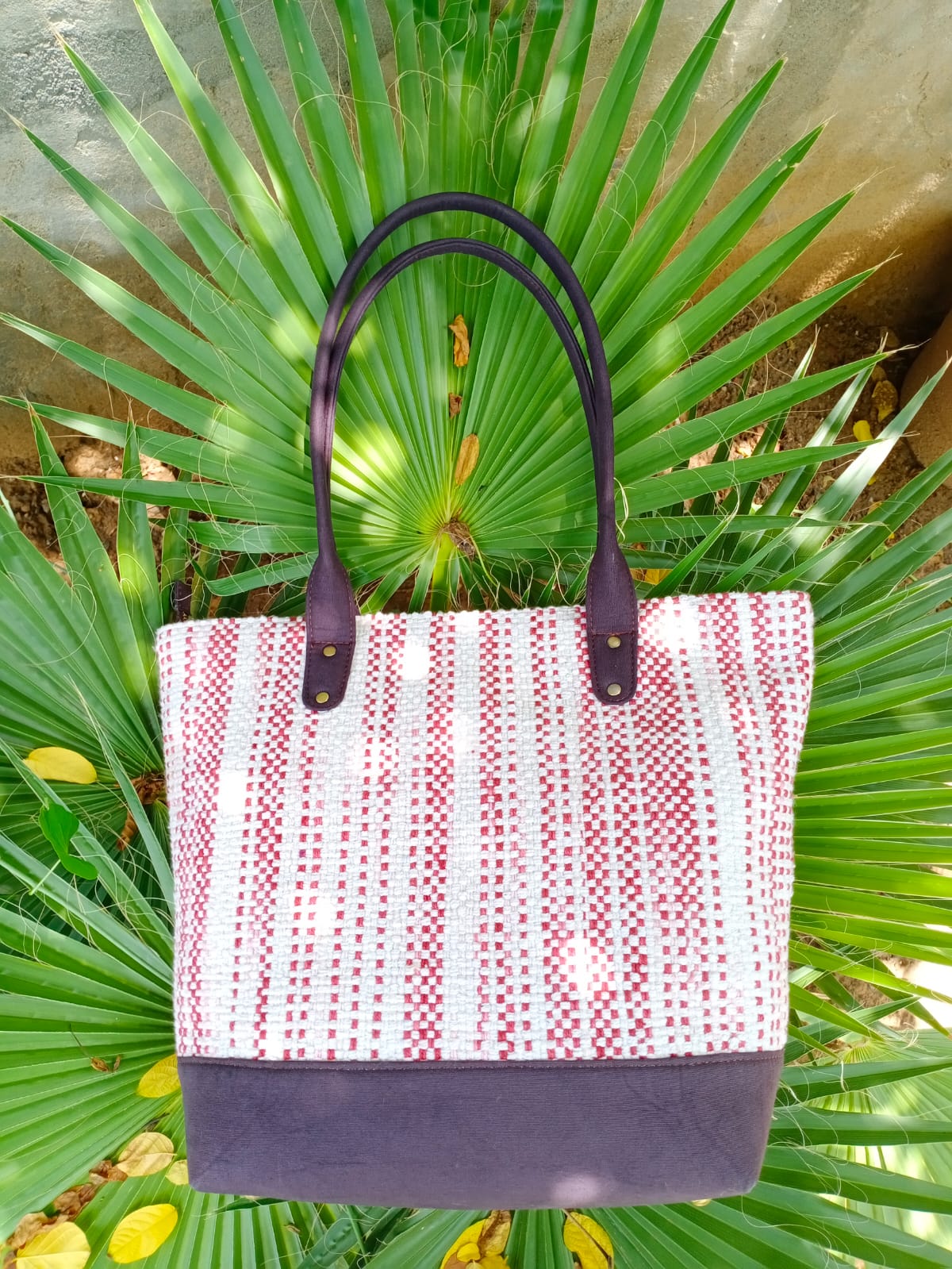 Cotton Dhurrie Shoulder Bag,Pink,Eco-Friendly Cotton Bags