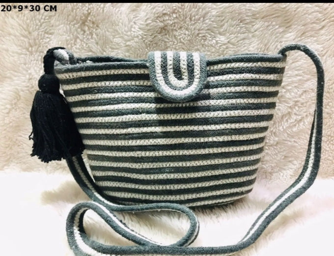 Cotton Braided Sling Bag