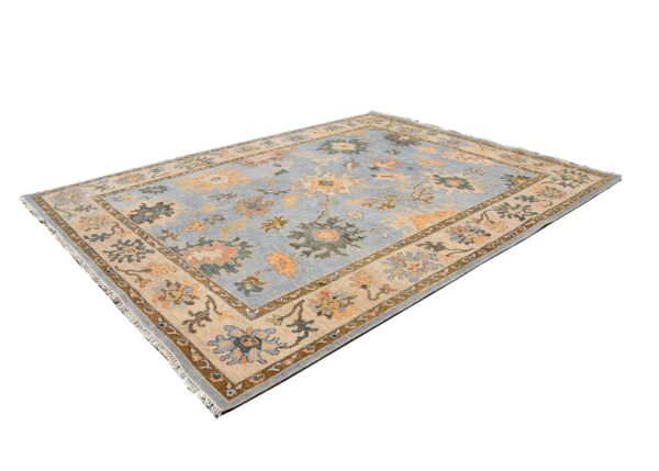 Handmade Floor Decorative Oushak Rug, Luxury Oushak Carpets