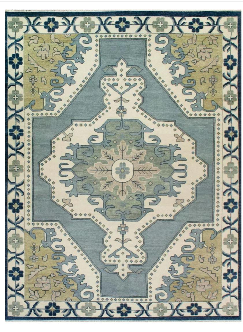 Designer Contemporary Handmade Oushak Rug, Wool Oushak Carpets