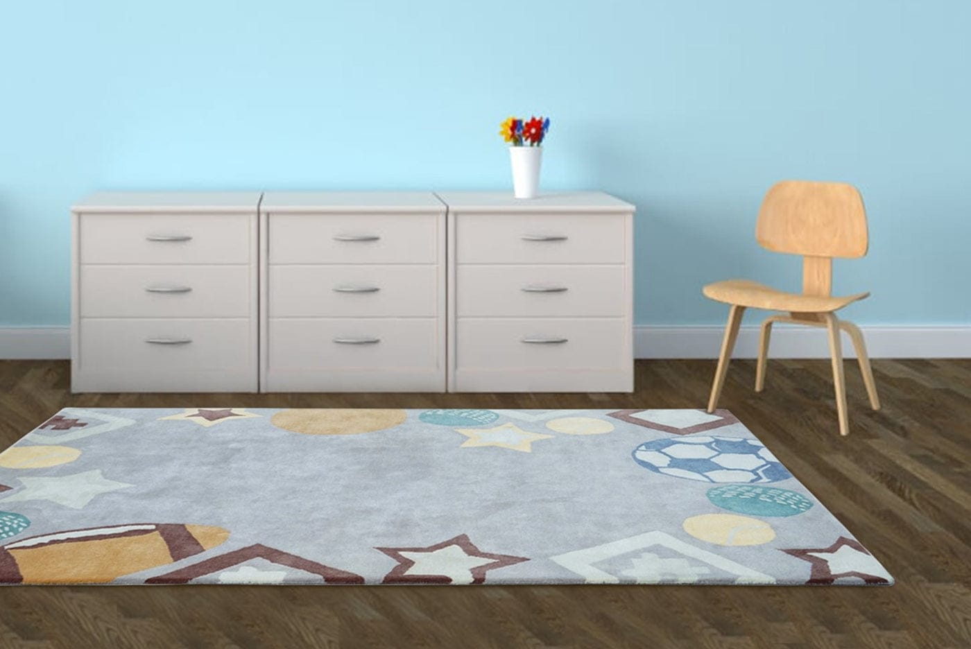 Wool Tufted Designer Bedroom Rug