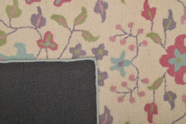 Wool Tufted Designer Bedroom Rug,Multicolor