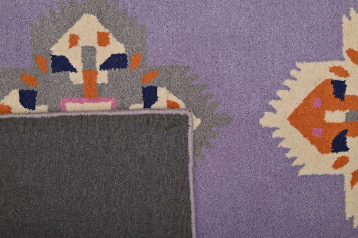 Wool Tufted Designer Bedroom Rug,Pink