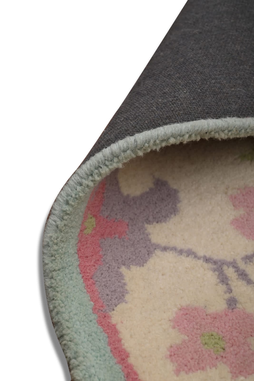 Wool Tufted Designer Bedroom Rug,Pink