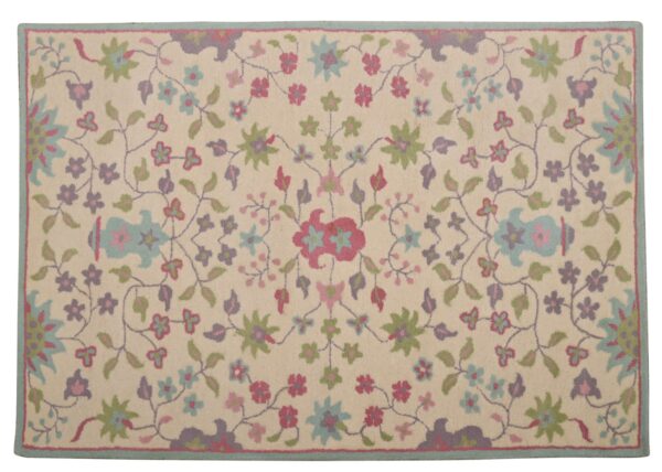 Wool Tufted Designer Bedroom Rug,Multicolor